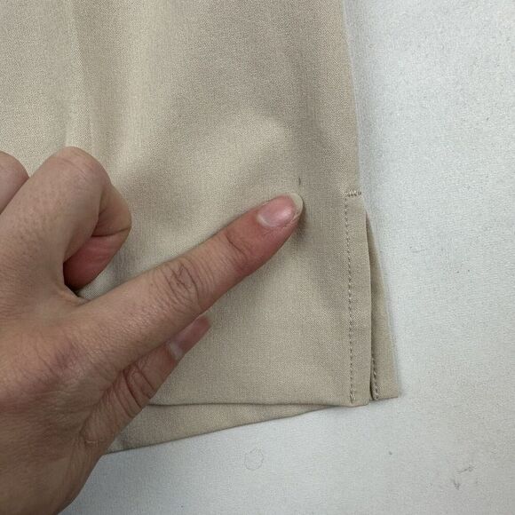 EP Pro Tour Tech Beige Capri Pants Polyester Spandex Golf Stretch Sz 8 - Picture 6 of 10